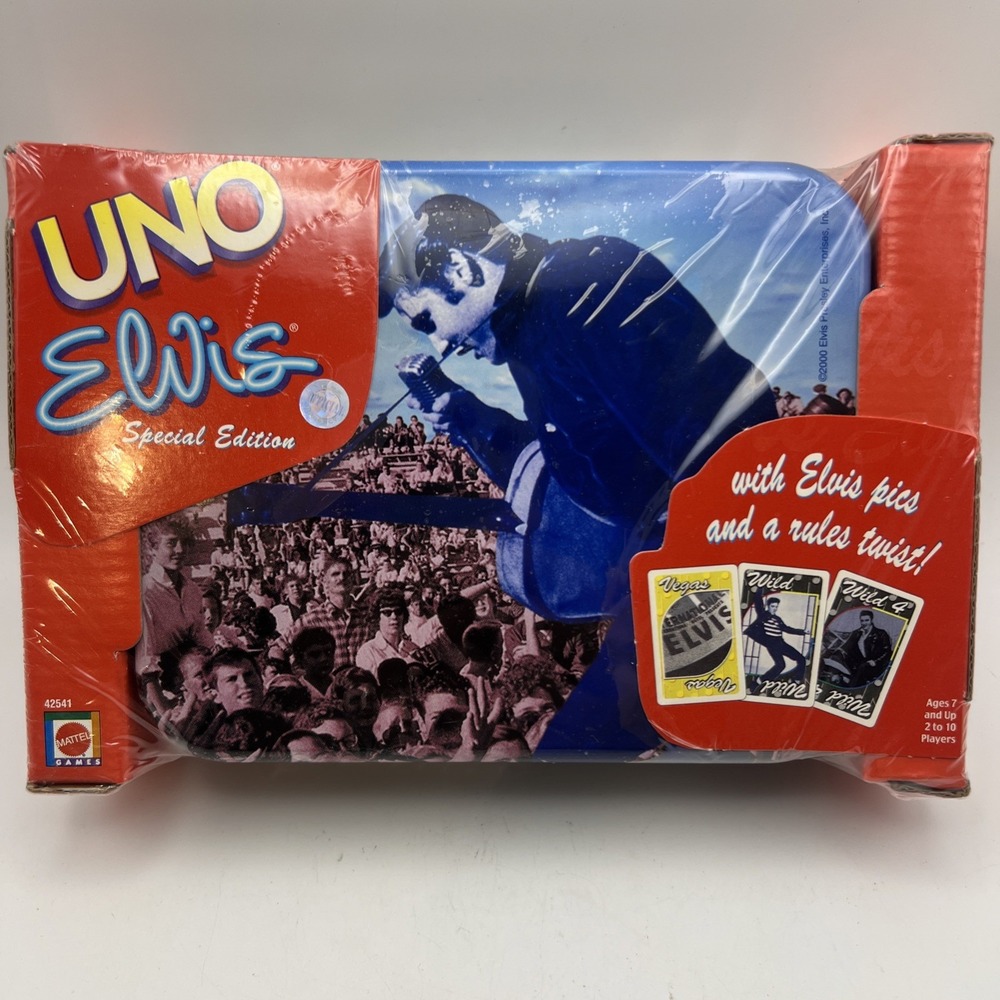 UNO Elvis Special Edition 2000 Sealed New Mattel Vintage Card Game Rare